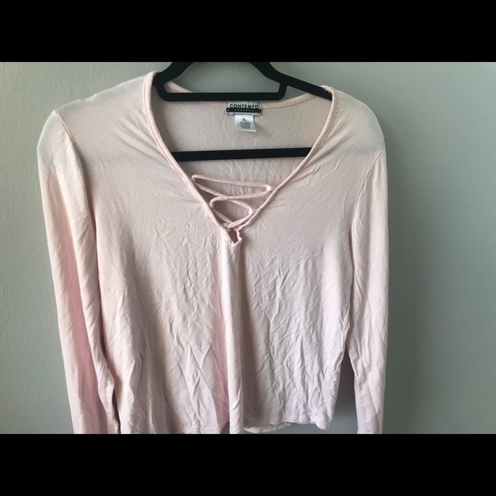 Pink long sleeved shirt